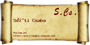 Sóti Csaba névjegykártya